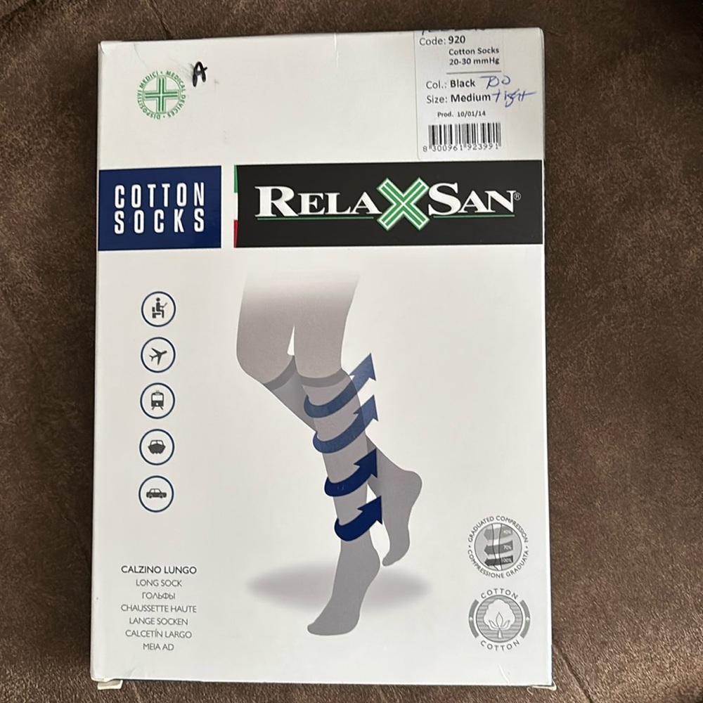 (#8) RelaxScan cotton Compression support socks made in Italy